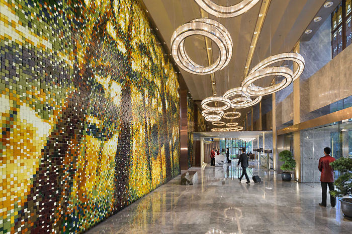 酒店大堂空間——奢華優雅的浦東文華東方精品酒店設計實景圖