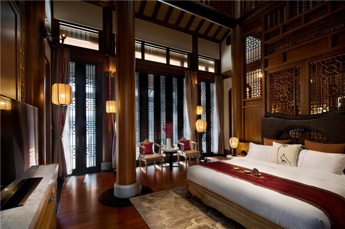特色中式酒店裝修  惠州中海湯泉度假酒店客房設計方案