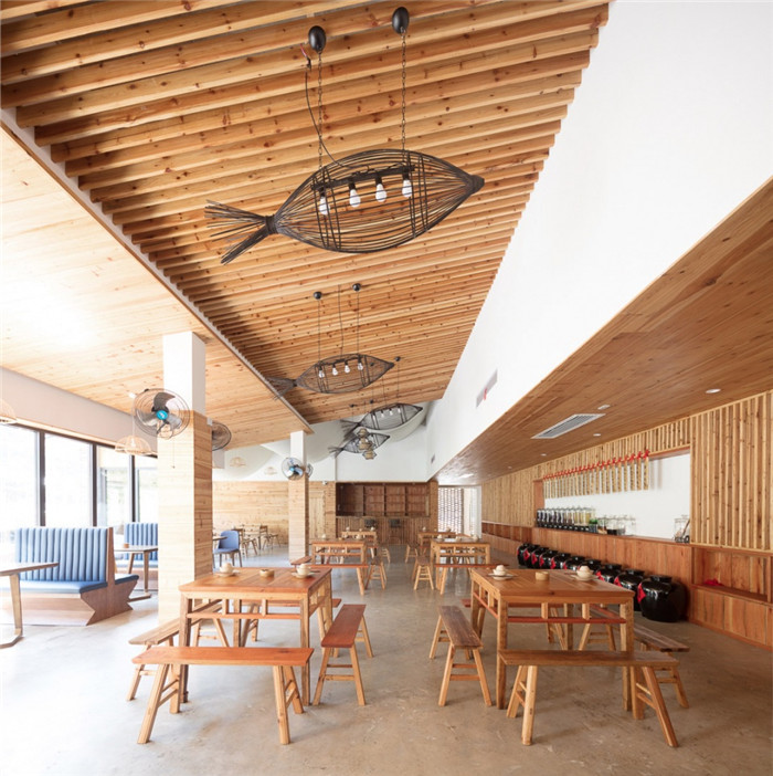 尊重當地自然傳統的時光里LOFT民宿酒店餐廳設計方案