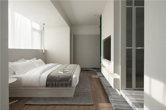 鄭州勃朗設計分享簡約樸質的白居精品酒店客房設計方案