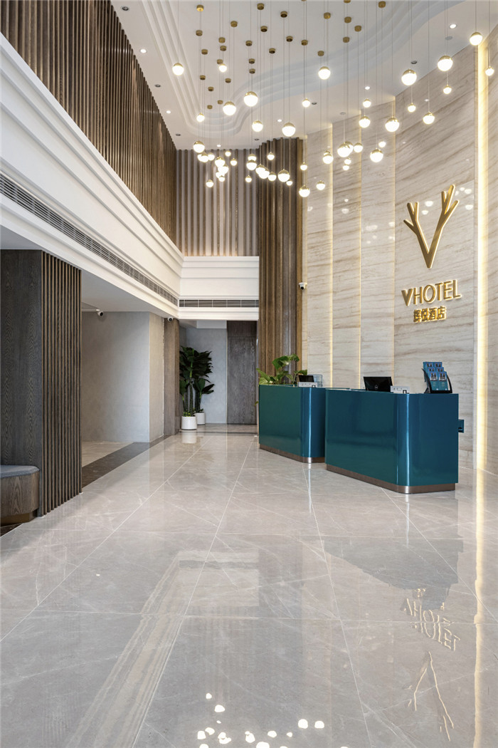 專業酒店改造設計公司推薦廣州欣凱輝悅酒店大廳接待臺設計圖