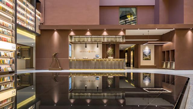 亞朵首家新知社區中心酒店——愛琴海亞朵S酒店前臺設計