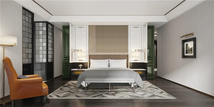 蘇寧旗下超奢華鐘山國際高爾夫酒店大床房升級改造設計方案