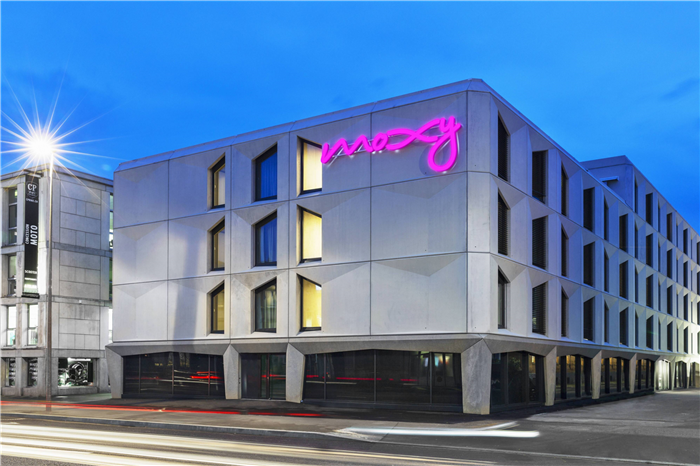 瑞士Moxy酒店外觀設計  小而美的潮牌精品酒店設計鼻祖