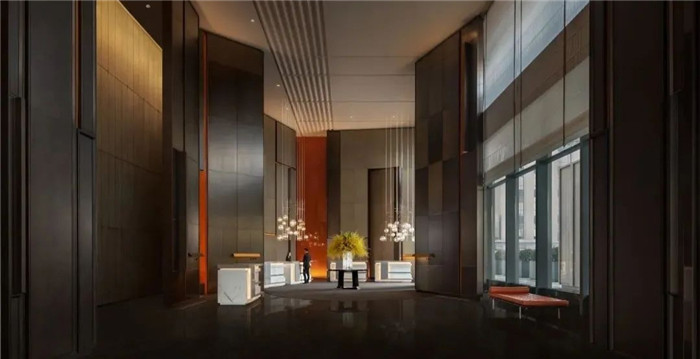 看東西方文化交融  西安洲際國際標準五星級酒店大廳接待臺設計 