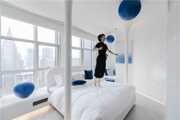 網紅酒店客房設計圖-以水為靈感的都市網紅精品酒店設計方案