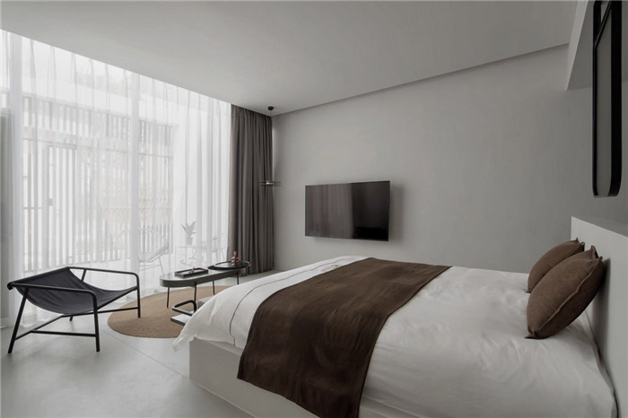 民宿大床房設計-極簡質樸的民宿酒店設計  只有8間客房也美呆了！