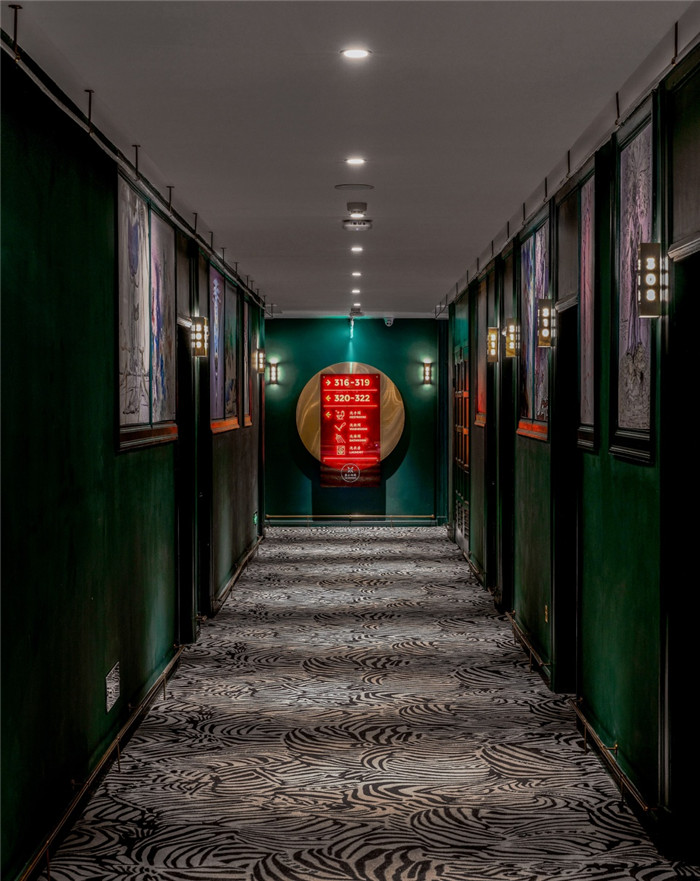 酒店走廊設計-杭州ARTDECO復古風精品酒店改造設計方案
