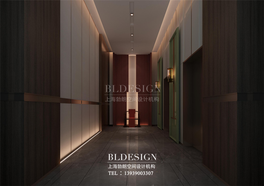 新鄉五星級酒店設計-桃李春風大酒店電梯廳設計案例