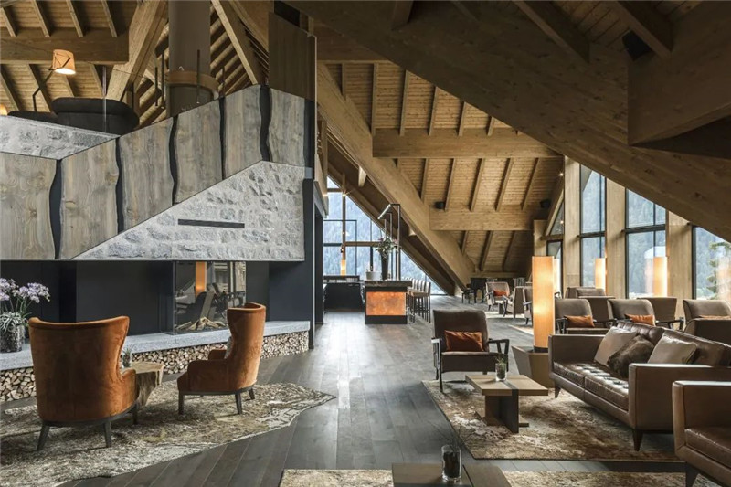 酒店大廳設計-當代奢華風Lefay Resort＆SPA Dolomiti設計賞析