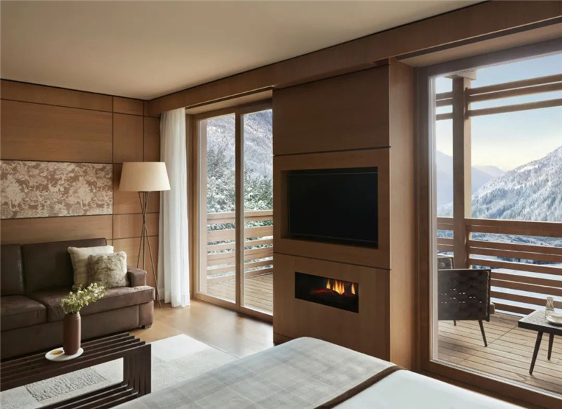 酒店客房設計-當代奢華風Lefay Resort＆SPA Dolomiti設計賞析