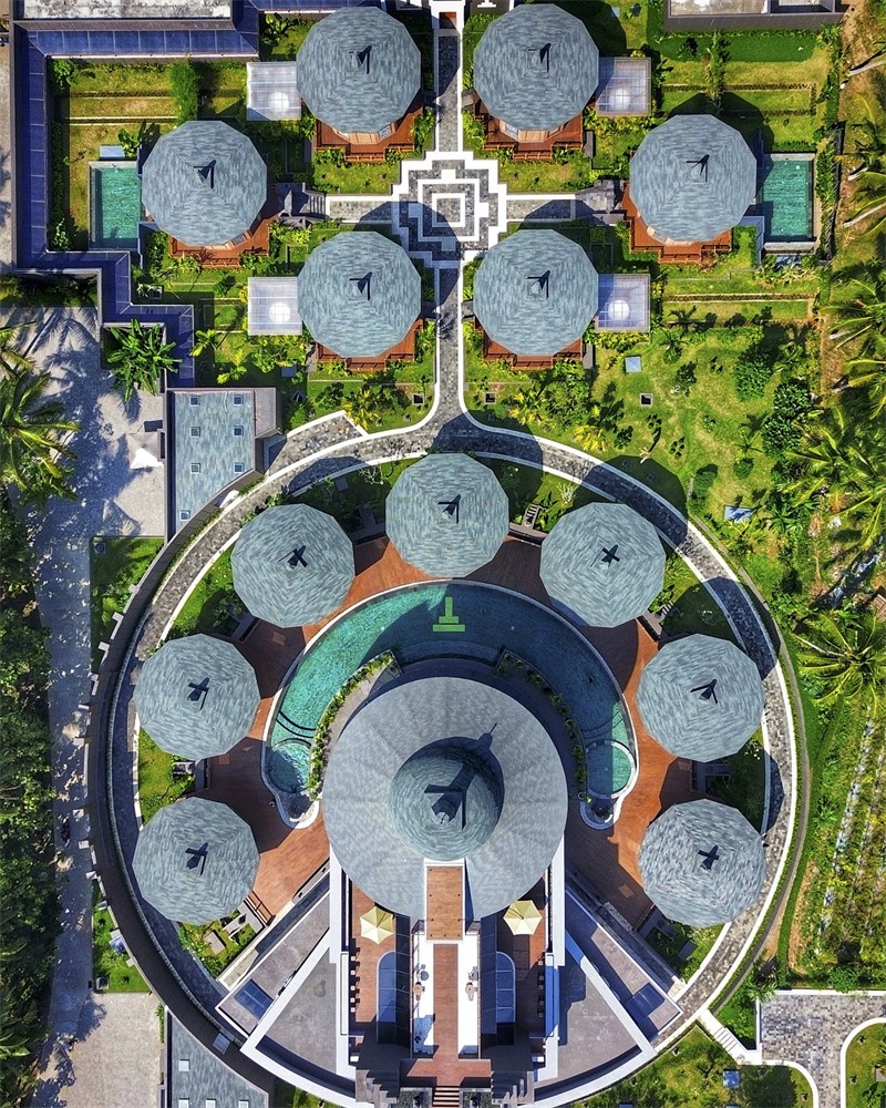 以寺院為靈感 Le Temple Borobudur 度假酒店設計